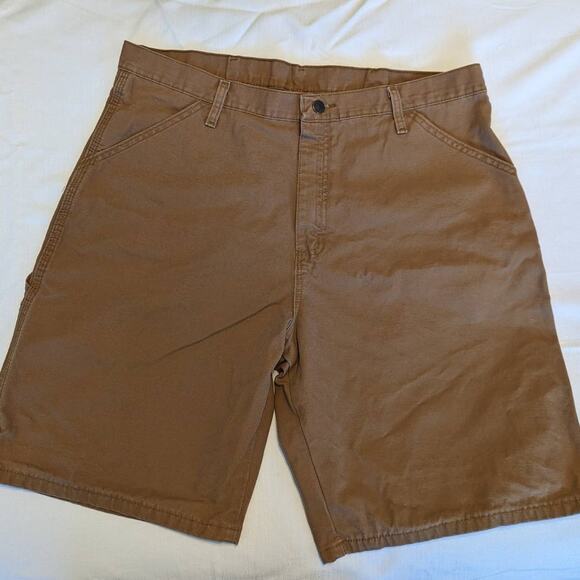 RUSTLER Brown Carpenter Shorts Men's 38 Work Wear Summer - Picture 1 of 9